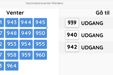 Kaldetavle til observation af borgere, der er blevet COVID-19 vacciner...