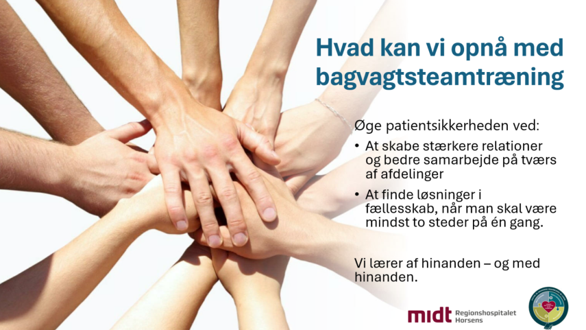 Bagvagtsteamtræning - en metode til onboarding af vores læger, som har ansvaret i vagttid